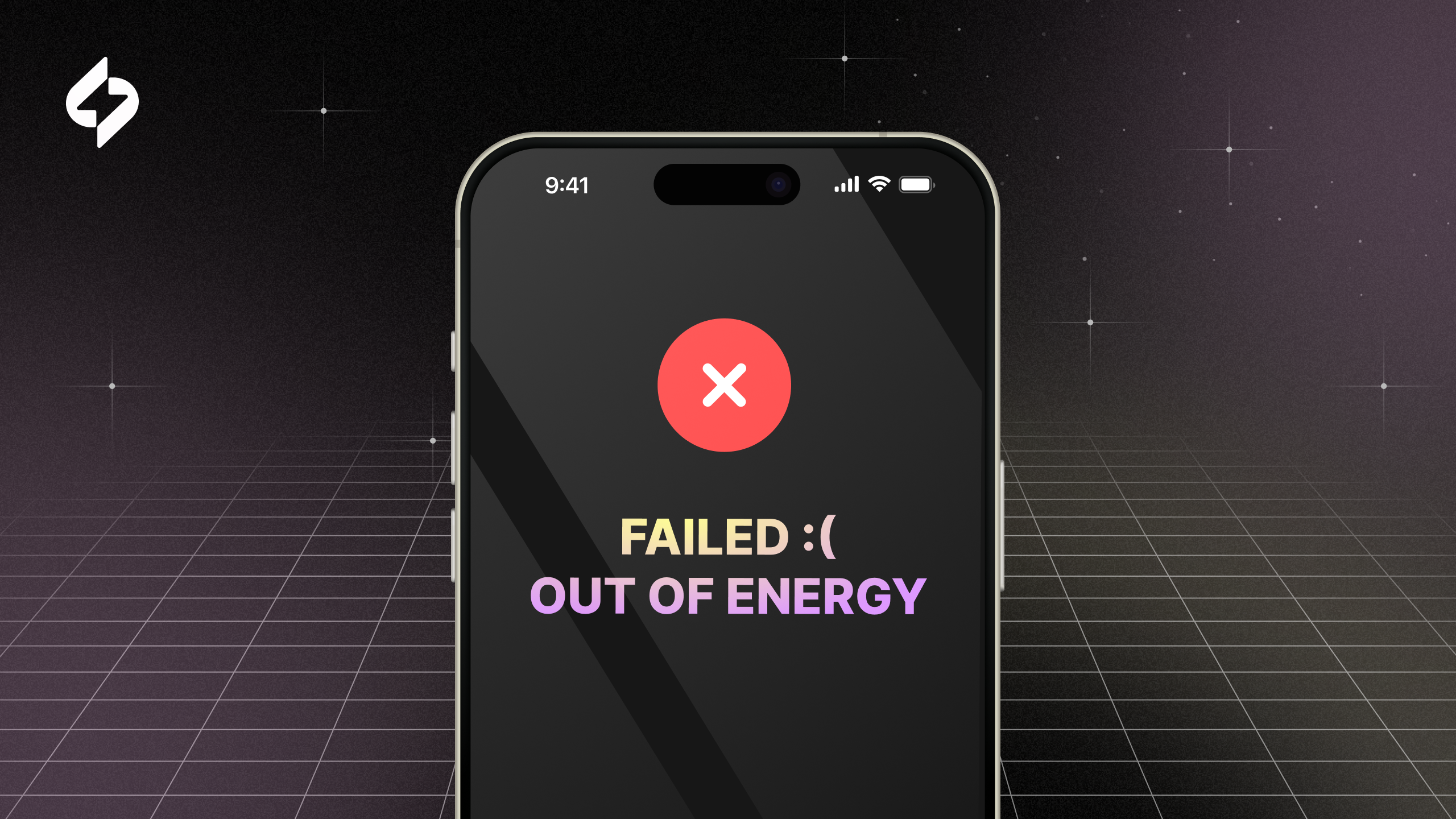 FAILED - OUT OF ENERGY solution to the problem